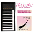 Handmade Matte Black Ellipse Flat Lashes Individual 0.15 0.20 mm Split Tips Extensions Premium Cashmere Eyelashes