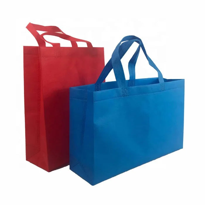 High Stregth Disposable Waterproof 100%PP Spunbond Handle Non Woven Bag Shopping Bag with Logos