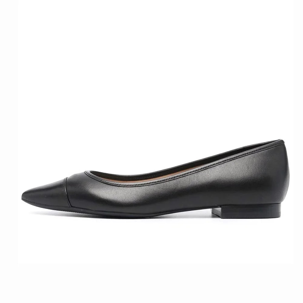 Women Pointed Toe Black Flat Shoes Casual Flats for Ladies Elegant Classic Flat Pumps