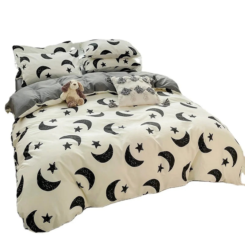 Quality Assurance Supplier Microfiber Bedsheet  Printing 3 Piece Bedding Set