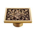 Brass Modern Square Bathroom Shower Floor Waste Drain Cover Eco Friendly Easy to Clean Lacquered Surface Hotel Use