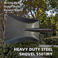 India Market Full Steel Square Point Shovel Stainless Steel Finish Iron Handle Heavy Duty 10.5-15" Blade Length 1 Year Warranty MegaBDM
