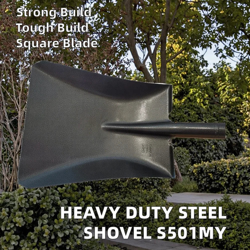 India Market Full Steel Square Point Shovel Stainless Steel Finish Iron Handle Heavy Duty 10.5-15" Blade Length 1 Year Warranty MegaBDM