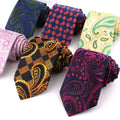 Luxury Vintage Print Jacquard Neckties for Men Business Polyester Paisley Cashew Ties Blouse Neckwear Accessories for Women
