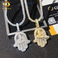 Wholesale Price Hip Hop Jewelry GAR Certificate Iced Out Custom Silver 925 Moissanite Hamsa Pendant for Men