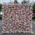Christmas Customize Silk Flower Wall New Design Floral Wall Cloth Panel Backdrop Wall Flowers for Wedding Decoration