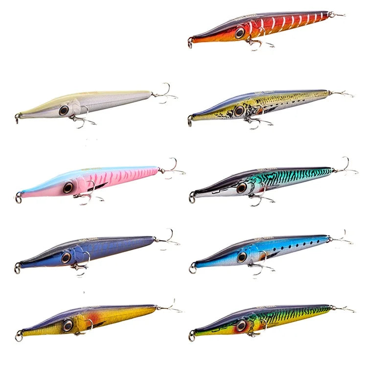 146mm 19g 35g Artificial Plastic Freshwater Saltwater Long Casting Topwater Floating Pencil Fishing Lures