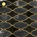 Black Marble Mosaic Tile Nero Marquino  Mix Gold Brass Mosaic Tile