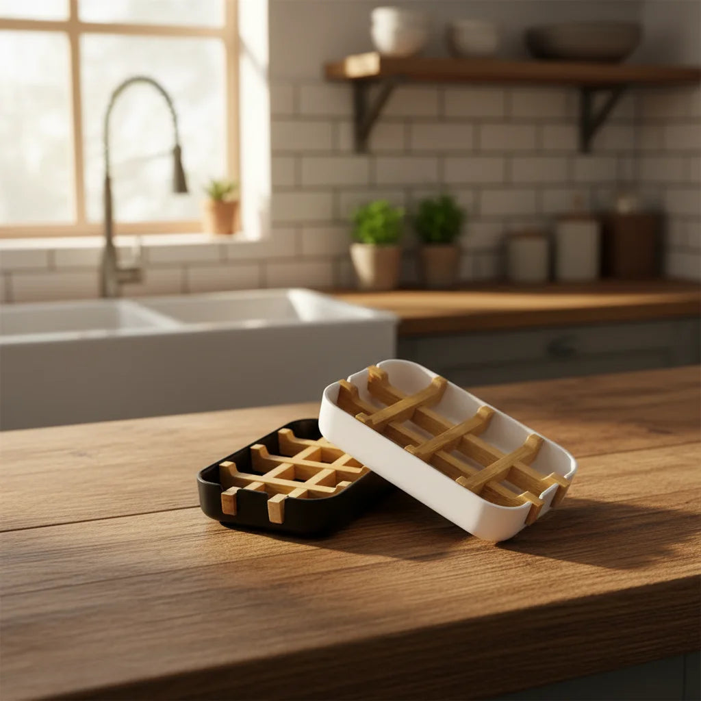 Wholesale Custom Eco-Friendly Plastic Free Modern Luxury Bathroom Hotel Bamboo Soap Holder Tray Handmade Soap Dishes