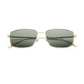 Pure Titanium Frame Sunglasses for Men Gold Color Polarized UV400 Square Frame for Driving Sunshade