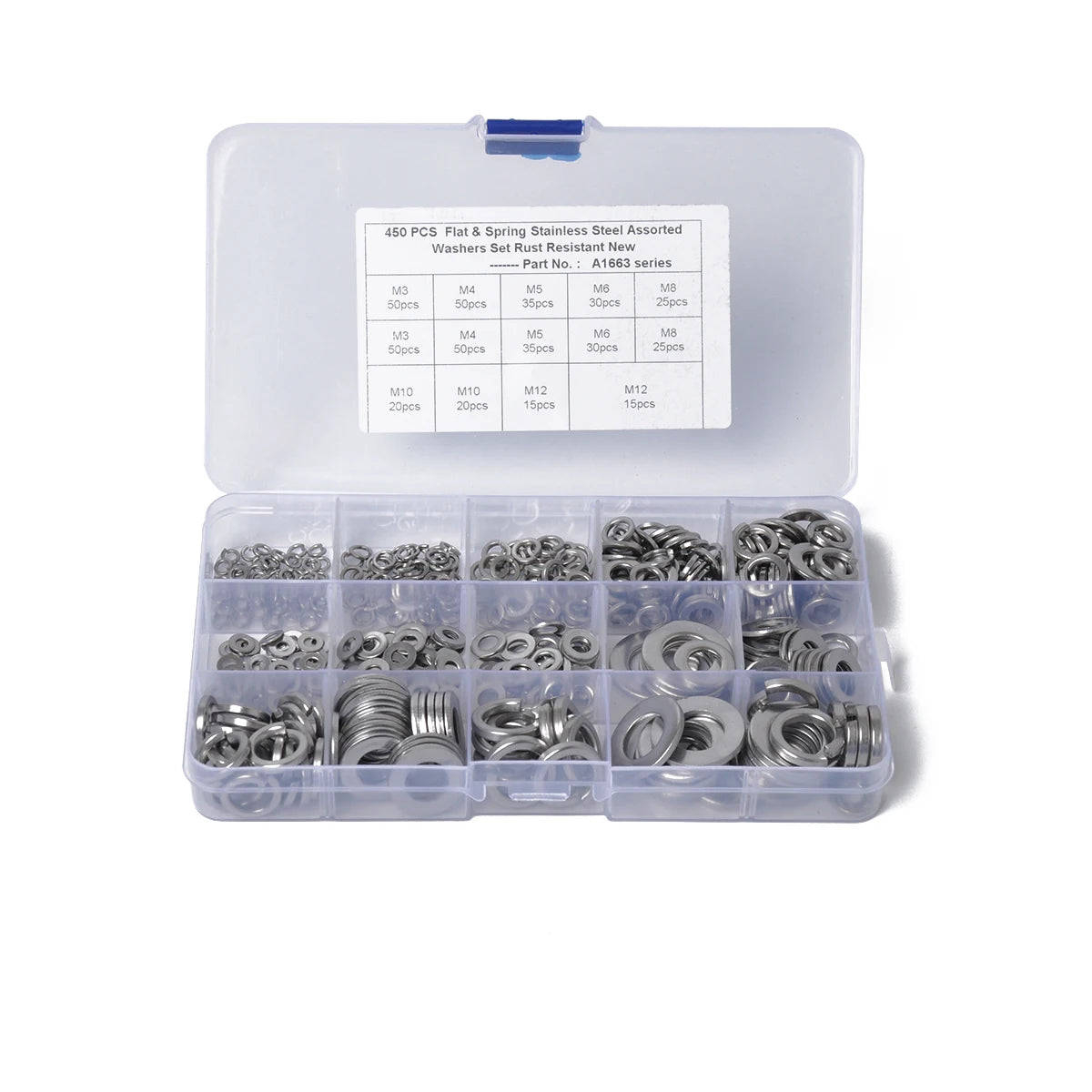 450Pcs Stainless Steel Spring Metal Washer-Wholesale Price at BAJUTU   for Automobile Ship/ShopifyEbayWish Hot Seller