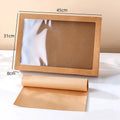 Customized Size Disposable Dessert Container Food Oil-proof Kraft Carton Fast Food Packaging Takeaway Container Carton