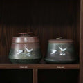 Ruihe Chengxiang large ceramic tea pot handmade retro Kiln baked glow stoneware tea tins sealed pot tea storage warehouse