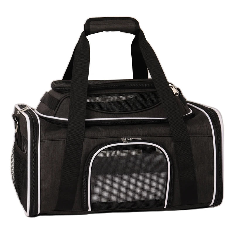 Airline Approved Breathable Foldable Soft Sided Mesh Outdoor Cat Bag Pet Dog Carrier Dog Travel Bag