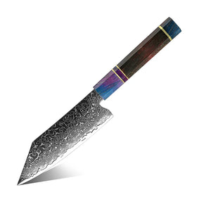 Grandsharp 5.5 Inch Japanese 67 Layers Damascus Steel Kitchen Chef Kiritsuke Knife Knife Cutting Knives Octagonal Wood Handle