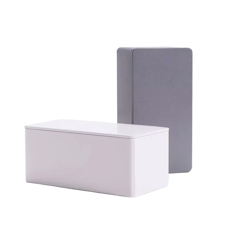 Recyclable Small Square Metal Box for Food Storage of Tea Custom Rectangular Biscuit Chocolate Candy Cake Packaging Tin Box