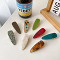 DOWELL Wholesale Hot Selling Water Drop Hollow Hair Accessories Transparent Jelly Hair Side Clips