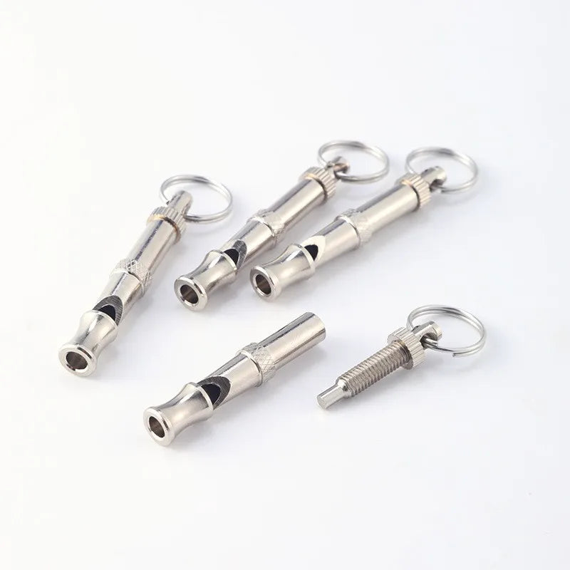 Wholesale Dog Whistle Adjustable Ultrasonic Dog Whistle Metal Stainless Steel Training Silent Silver  Dog Whistle