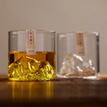 Christmas Large 3D Mountains Japanese Whisky Glasses Old Fashioned Whiskey Rock Glass Whiskey Vodka Tumbler Wine Cup