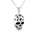 Children's Skeleton Star Holder Jar Punk Pendant Silver Plated Stainless Steel Skull Ash Memorial Urn Necklace Hip Hop Keepsake