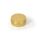 ISO9001 0.5Oz Shiny Gold Aluminum Jar 15g Small Metal Can Plastic Free Cosmetic Packaging
