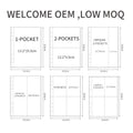 Custom Photocard Loose-leaf 6 Ring A5 Binder Inner Page Pouch Photo Card Transparent clear PP Photo Sleeves Notebook Refills