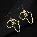 2022 Fashion Custom Logo African Map Ancient Egyptian Eye of Horus Earrings Adinkra Gye Nyame Big Earrings