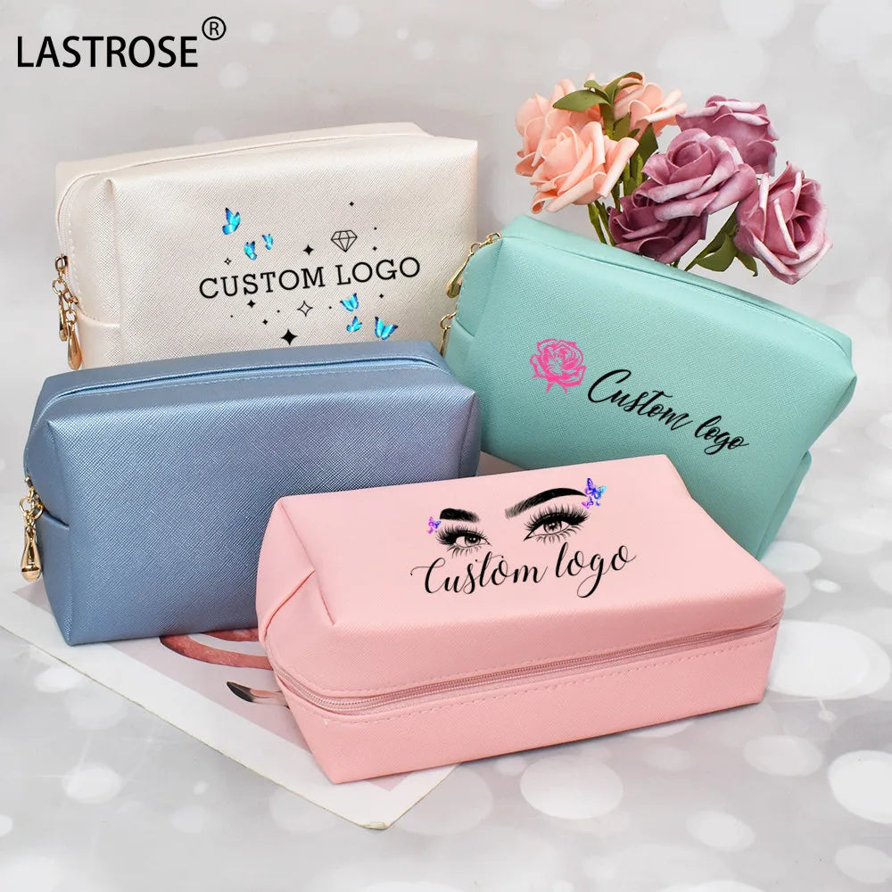 Wholesale Mini Colorful Makeup Bags Travel  Private Label Luxury Washing Bag pink Cosmetic Bag Zipper PU Makeup