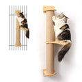 Latest Styles Cat Activity Tree With Scratch Posts Wall Mounted Jute Scratcher Pine Hammock for Cats Sustainable 5 Pcs Pet Cats