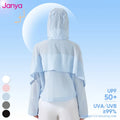 Janya Long Sleeve Women's Lightweight Gym Top Zip Waterproof Sun Proof UPF50+ Anti-UV Yoga Jacket for Summer Wear Active Tops