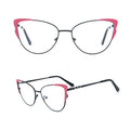 8526 New Fashion Style Butterfly Eyeglasses Frame Clear Cat-Eye Metal Optical Glasses Temple with Diamond Eyewear 2025