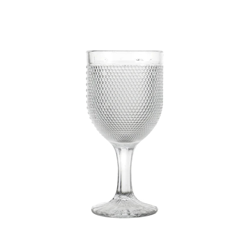 Manufacturer of Creative European Vintage Crystal Dots Pattern Wedding Glass Goblet Wine Cup