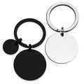 Wholesale DIY Custom Logo Stainless Steel Keychain Round Shape Metal Keyring Engraved Lettering Promotional Carabiners Keychains