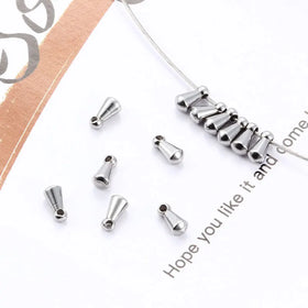 Stainless steel small water drop tail non-fading color titanium accessories diy necklace bracelet extension chain fashion pers