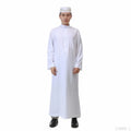 New Design Long Sleeve Islamic Men's Robe Brand Label Traditional Muslim Clothing and Accessories