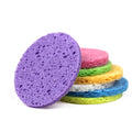 Factory Direct Compressed Natural Facial Sponge Makeup Cosmetics Reusable Degradable Wood Pulp Exfoliating Cleansing Puff