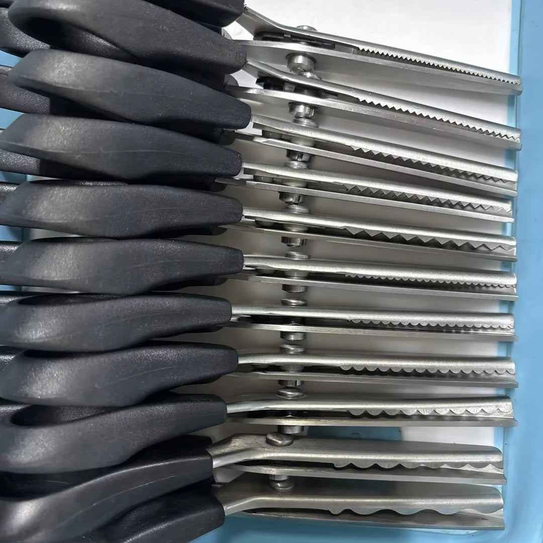 Hot Stainless Steel Multifunctional Serrated Scissors Sewing Zigzag Tailoring Scissors