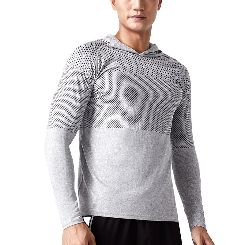 Mens Plus Size Regular Autumn Fitness Tracksuit Sport Printed Spandex Hoodie Joggers Set Gym Workout Shirts Tops Muscle Training