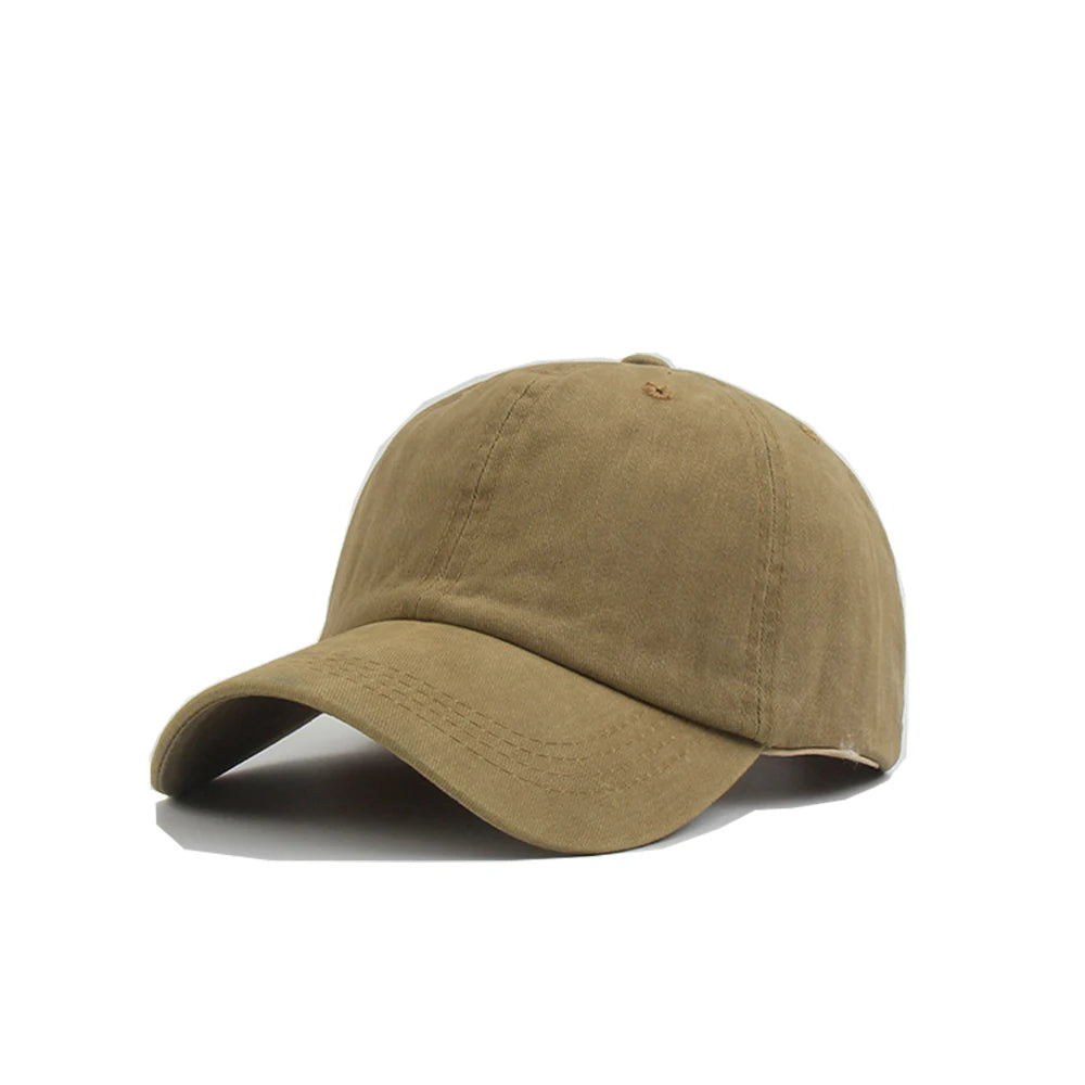 Manufacturer Custom Wholesale Washed Cotton Horsetail Hat Retro Plain Hat