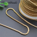 Wholesale Gold Plated 2.5mm 3mm Gold Plated Brass Chain for Jewelry Making