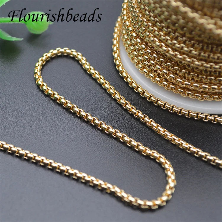 Wholesale Gold Plated 2.5mm 3mm Gold Plated Brass Chain for Jewelry Making