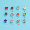 Fashion Birthstone Jewelry Making Bling Fashion Bead 18K Gold Plated Stainless Steel Pendants Charms for Necklace Bracelets