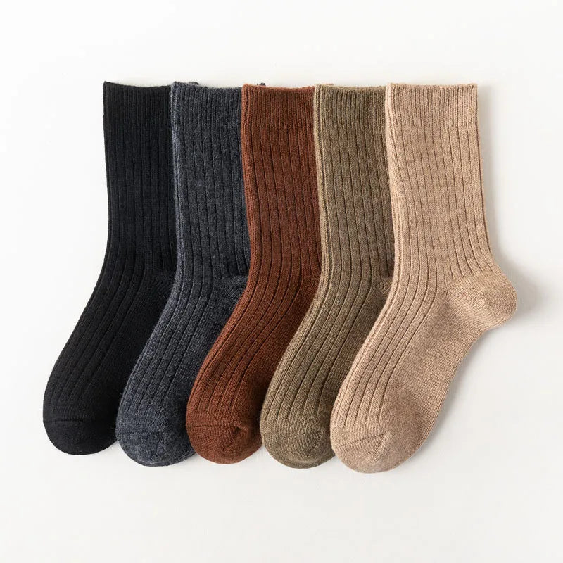 New Arrival Retro Thermal Knitted Alpaca Wool Socks Business Mens Thick Warm Winter Wool Socks