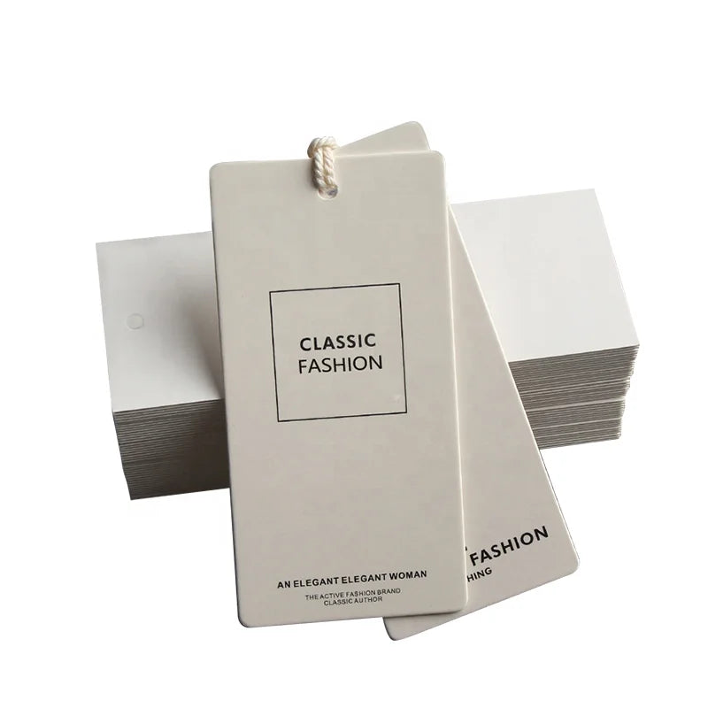 China Factory Clothing Accessories Best Selling Embossed Paper hang Tags With Your logo for Clothing