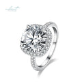 Silver 925 Original 5 Carat Excellent Cut Pass Diamond Test D Color Cushion Moissanite Ring with GRA Certificate Jewelry Gift
