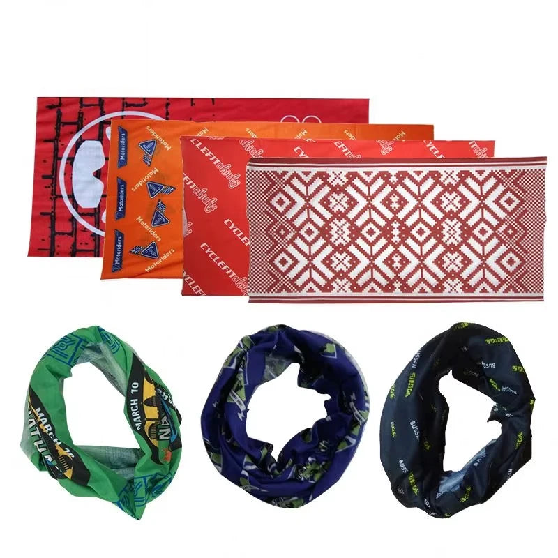 Elastic Cycling Seamless Bandana Scarf Cycling Sports Tube Neck Gaiter Bandana Custom Printed Scarf Bandana