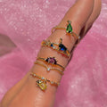 HOT Dinosaur Stacked Rings Jewelry Women Colorful Zircon Finger Rings for Birthday Gift 2022 Trend Cute Anillos Bijoux Femme