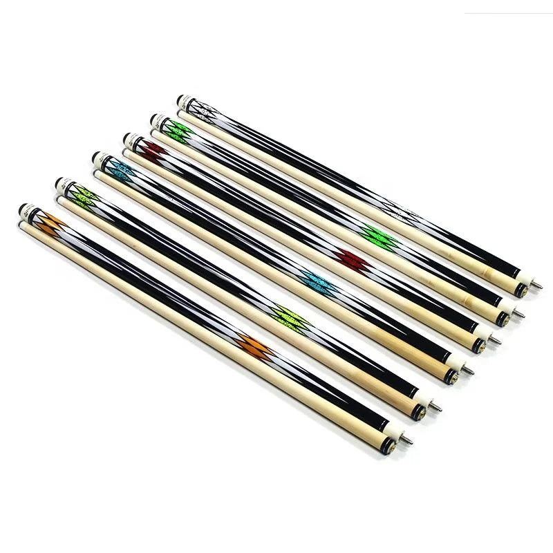 Premium Diamond Design Canadian Maple Wood 1/2 Jointed 57 Inch 13mm Tip Billiard Pool Cue Stick MegaBDM