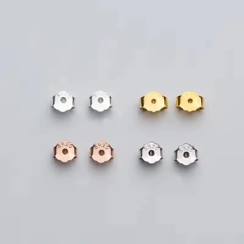 GP Small Ear Nuts 925 Sterling Silver Earring Back Nut Stopper Wholesale for DIY Jewelry Making Accessories
