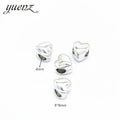 YuenZ DIY Heart-shaped Charms for Jewelry Making Antique Silver Color Big Hole Spacers Beads Charm Spacers Beads 8*8mm R46